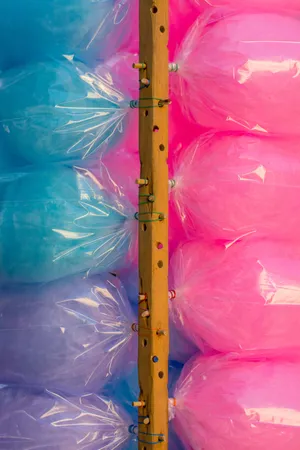 Colorful Cotton Candy Bags Wallpaper