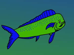Colorful Dolphinfish Illustration Wallpaper