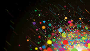 Colorful Dots On A Black Background Wallpaper