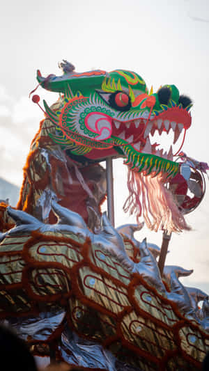 Colorful Dragon Dance Head Wallpaper