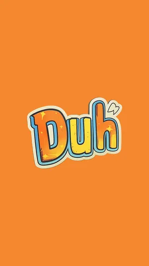 Colorful Duh Expression Illustration Wallpaper