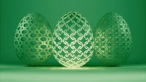 Colorful Easter Eggs Fill The Basket Wallpaper