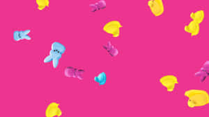 Colorful Easter Peeps Pattern.jpg Wallpaper