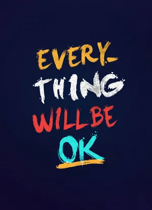 Colorful Everything With Be Okay Wallpaper
