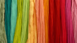 Colorful Fabric Material Wallpaper