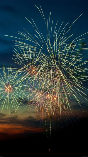 Colorful Fireworks Iphone Ios 10 Wallpaper