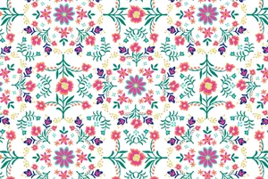 Colorful Floral Pattern Background Wallpaper