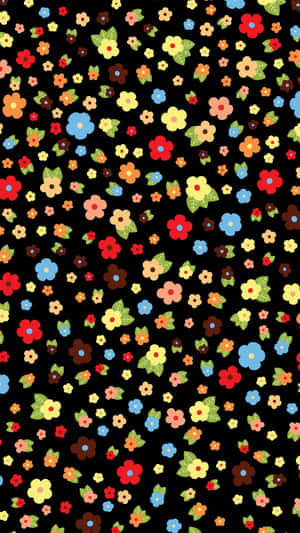 Colorful Flowers Cute Pattern Iphone Wallpaper