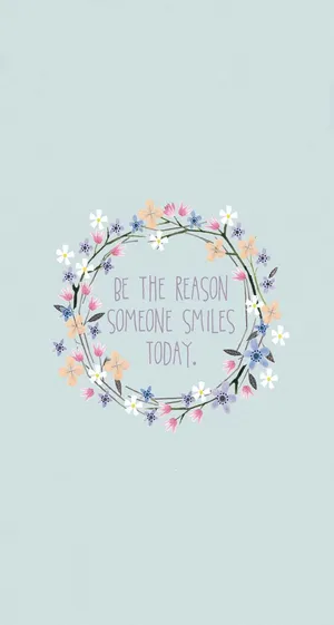 Colorful Flowers Cute Quotes Wallpaper