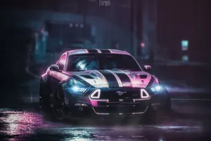 Colorful Flowers Pop Against A Blue Sky Wallpaper