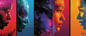 Colorful_ Futuristic_ Faces_ Artwork Wallpaper