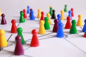 Colorful Game Pieces Network Wallpaper