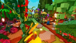 Colorful Garden Adventure Game Wallpaper
