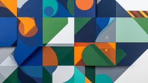 Colorful Geometric Abstract Shapes Wallpaper
