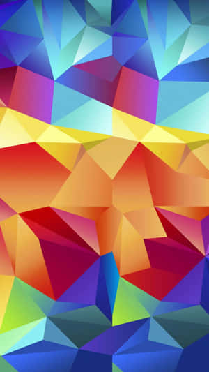 Colorful Geometric Triangles Background Wallpaper