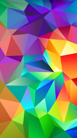 Colorful Geometric Triangles Background Wallpaper