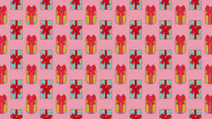 Colorful Gift Box Pattern Wallpaper