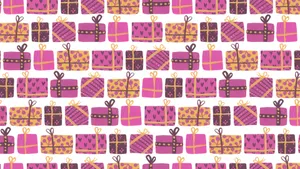 Colorful Gift Boxes Pattern Wallpaper