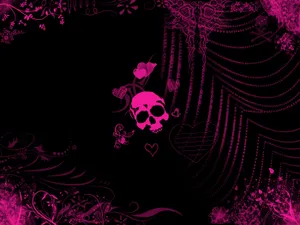 Colorful Girly Skull Wallpaper