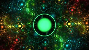 Colorful Glowing Circle Wallpaper