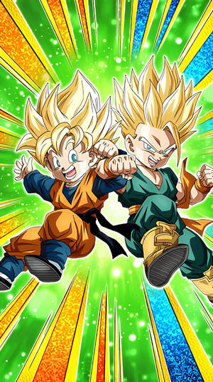 Colorful Goten And Trunks Art Wallpaper