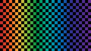 Colorful Gradient Checkerboard Pattern Wallpaper