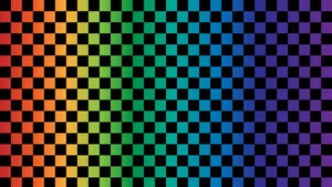 Colorful Gradient Checkerboard Pattern Wallpaper