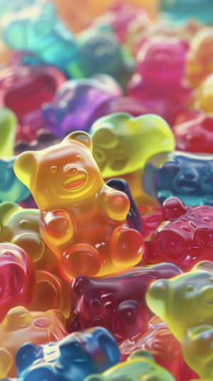 Colorful Gummy Bears Background Wallpaper