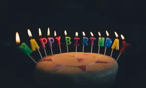 Colorful Happy Birthday Candle Celebration Wallpaper