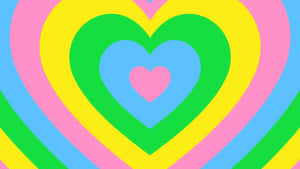 Colorful Heart Aura Background Wallpaper