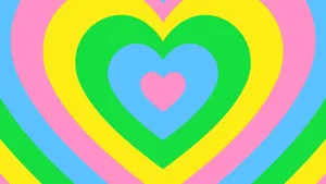 Colorful Heart Aura Background Wallpaper
