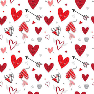 Colorful Heart Pattern Wallpaper Wallpaper