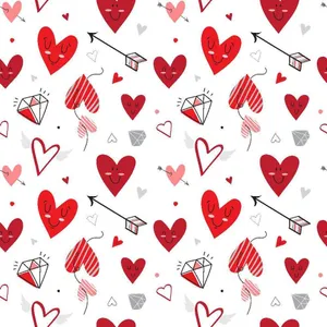 Colorful Heart Pattern Wallpaper Wallpaper