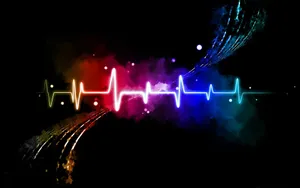 Colorful Heartbeat Patterns Wallpaper