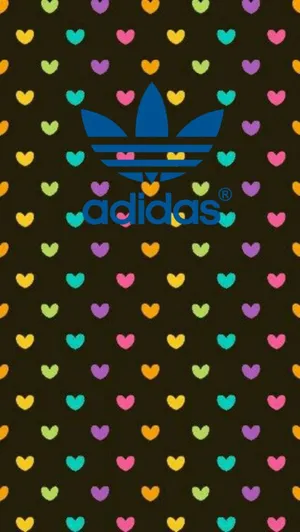 Colorful Hearts Adidas Iphone Wallpaper