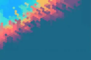 Colorful Hexagon Material Design Wallpaper