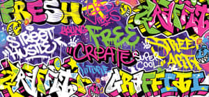 Colorful Hip Hop Graffiti Displays Street Art Wallpaper