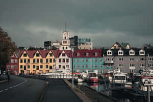 Colorful Houses In Thorshavn Wallpaper