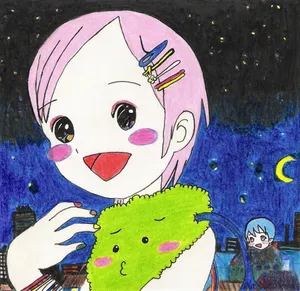 Colorful Japanese Pop Art In Action Wallpaper