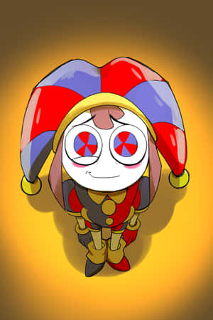 Colorful Jester Character Illustration Wallpaper