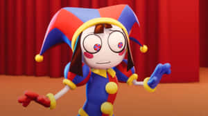 Colorful Jester Character Performance Wallpaper