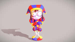 Colorful Jester Character3 D Render Wallpaper