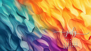 Colorful July Calendar Wallpaper Wallpaper