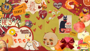 Colorful Junk Collage Art Wallpaper