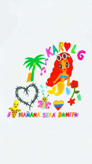 Colorful Karol G Manana Sera Bonito Artwork Wallpaper