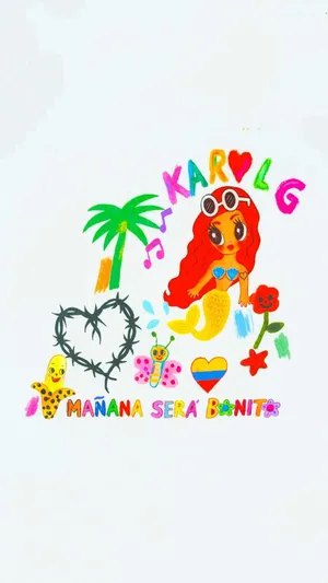 Colorful Karol G Manana Sera Bonito Artwork Wallpaper