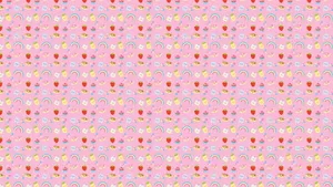 Colorful Kawaii Dessert Spread Wallpaper