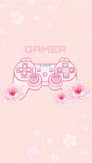 Colorful Kawaii Gaming Setup Wallpaper