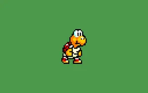 Colorful Koopa Troopa Standing Tall In The Super Mario Universe Wallpaper