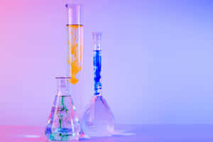 Colorful Laboratory Glassware Science Aesthetic Wallpaper